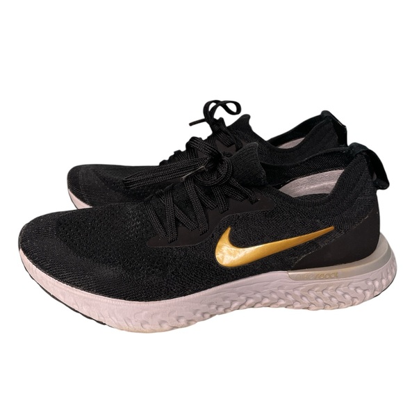 Nike Epic React Flyknit Sneakers Women's size 8 in Copper Flash / Black - Picture 6 of 7